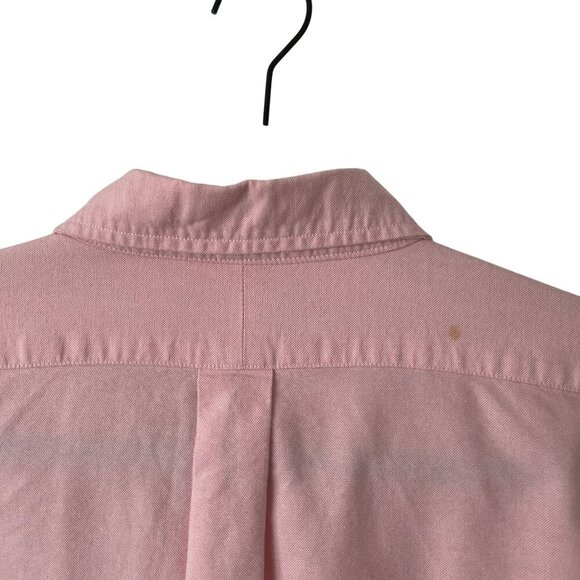 Chaps Ralph Lauren Pink Button Down Oxford Shirt Embroidered Crest Size M Cotton - Picture 5 of 5